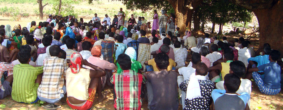 Sr. Pushpa Toppo explaining to villagers how to save their natural resources